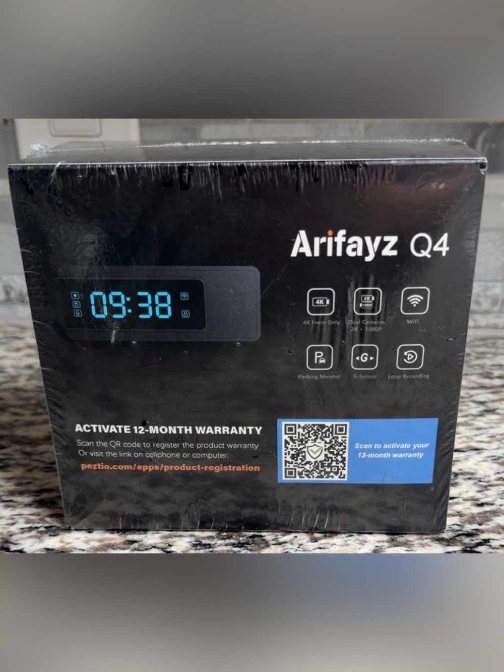 Arifayz Dual Channel Dash Cam Box with Blue Digital Display